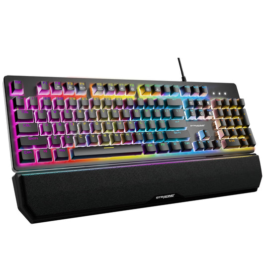 GTRACING Mechanical Gaming Keyboard GT883 - RGB Lighting, Tactile Blue Switches, Programmable Keys for Laptop & PC