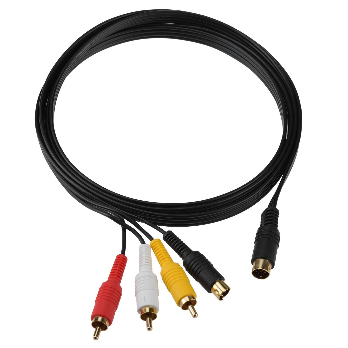 Mcbazel Gam3Gear Gold Plated S-AV RCA S-Video AV Cable for Sega Saturn, 170cm