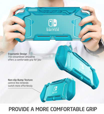 Mumba Grip Case for Nintendo Switch Lite - TPU Protective Cover, Peacock, Blade Series, Portable Accessories