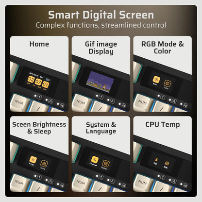 LTC NB-1041 Pro Wireless Mechanical Keyboard, 2.4GHz/BT/USB-C, RGB, Red Switch, Eclipse Black, Hot Swappable, 104 Keys