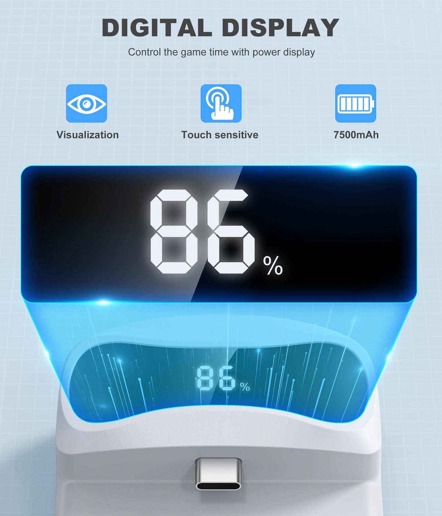 DXKK VR Headset Battery Head Strap for Meta Quest 3/2 - Soft Padding, Double Adjustment Dials, White, Extra 3-4Hrs Playtime