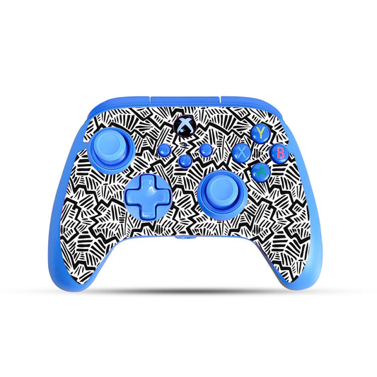 Gaming Skin Compatible with PowerA Xbox Series X|S Enhanced Wired Controller - Abstract Black - Premium 3M Vinyl Protective Wrap Decal Cover - Easy to Apply | Crafted in The USA by MightySkins