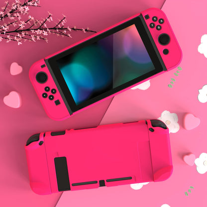 eXtremeRate PlayVital Back Cover for Nintendo Switch - Hard Shell Protector, Bright Pink, Model NTP340