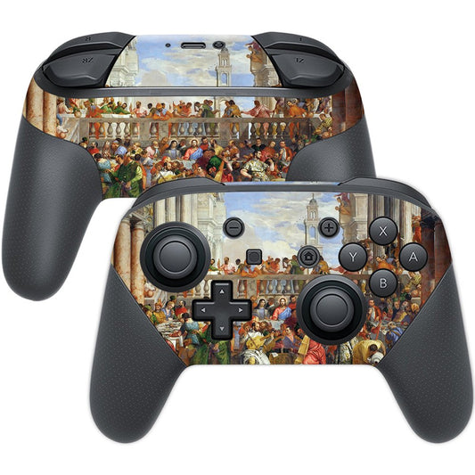 MightySkins Skin Compatible with Nintendo Switch Pro Controller - Wedding at Cana | Protective, Durable, and Unique Vinyl Decal 