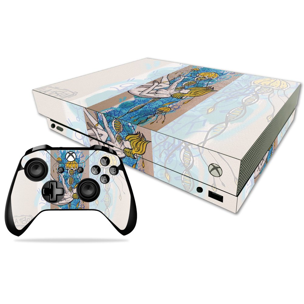 MIGHTY SKINS Skin for Xbox One X - Fall Into Place | Durable Vinyl Decal Wrap | Easy Apply & Remove | Model: MIXBONXCMB-Fall Into Place