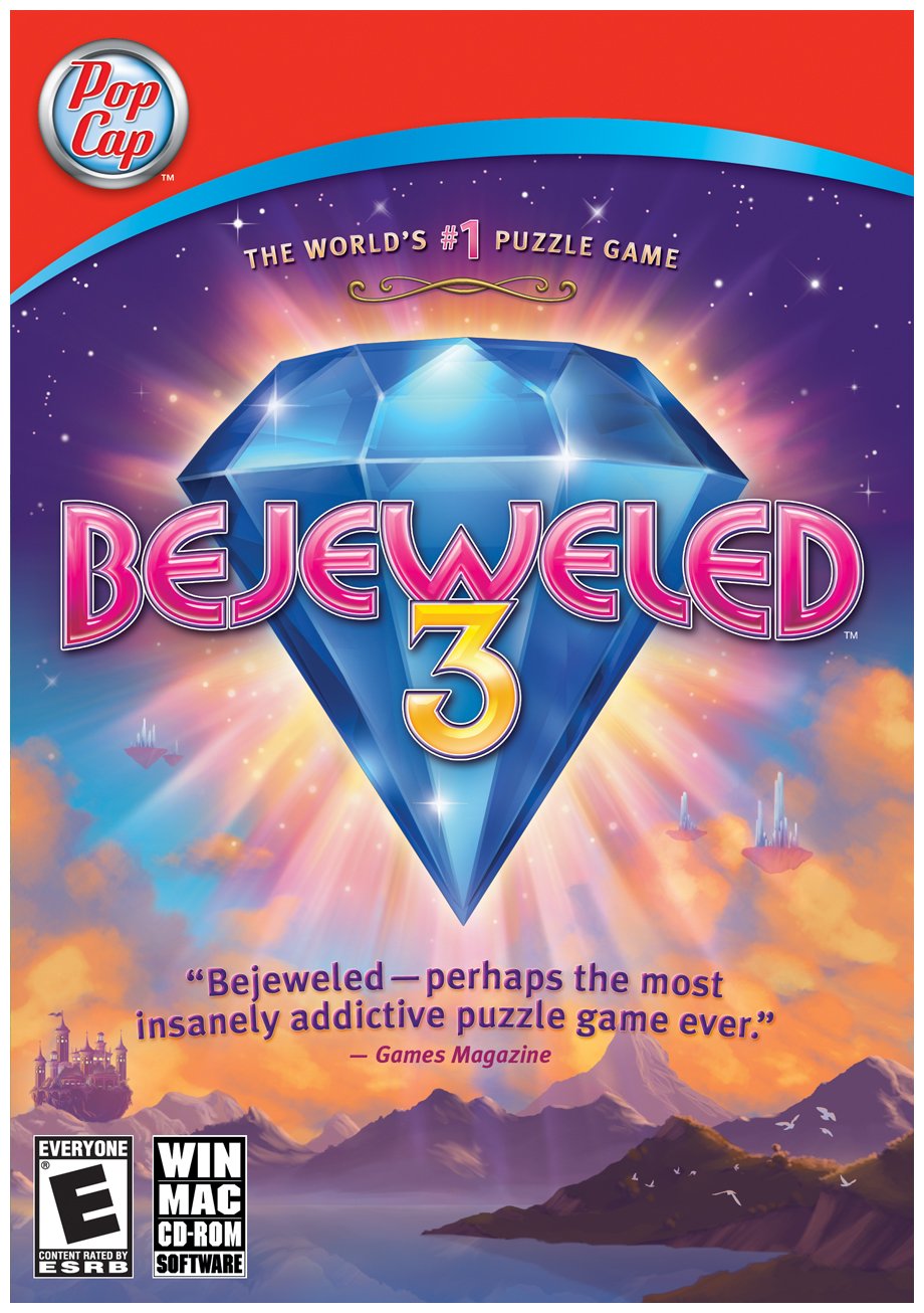 PopCap Bejeweled 3 Game - Model 1001-1796 - Classic Puzzle Adventure