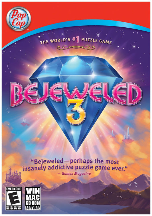 PopCap Bejeweled 3 Game - Model 1001-1796 - Classic Puzzle Adventure