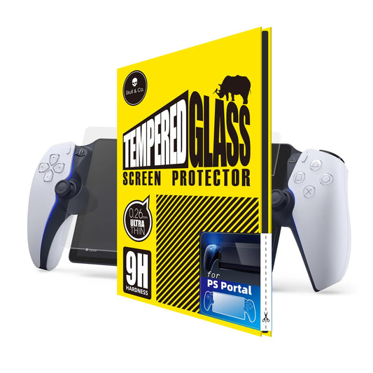 Skull & Co. High Transparency and High Sensitive Tempered Glass Screen Protector for PlayStation Portal (2-Pack)