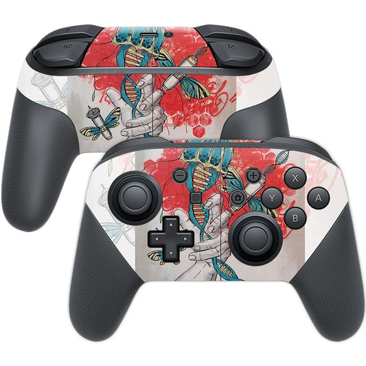 MIGHTY SKINS Nintendo Switch Pro Controller Skin - Red Grasp Vinyl Decal Wrap, Durable & Easy to Apply, Model NISWPCOI-Red Grasp