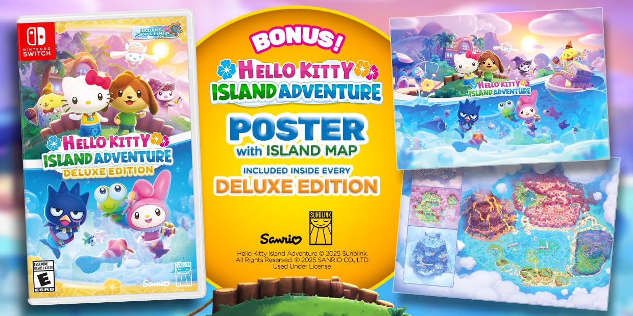 Sunblink Hello Kitty Island Adventure Deluxe Edition for Nintendo Switch - Model 0810136673234