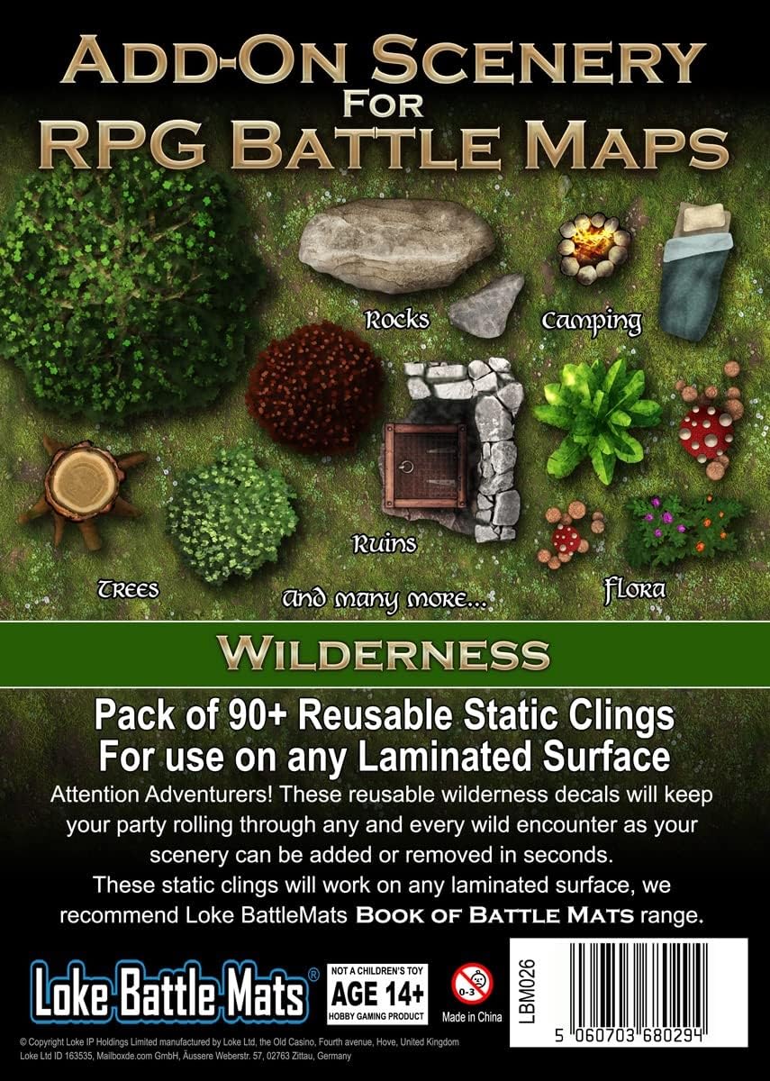 Loke BattleMats Add-On Scenery - Wilderness, Laminated, Multicolor, Model 1
