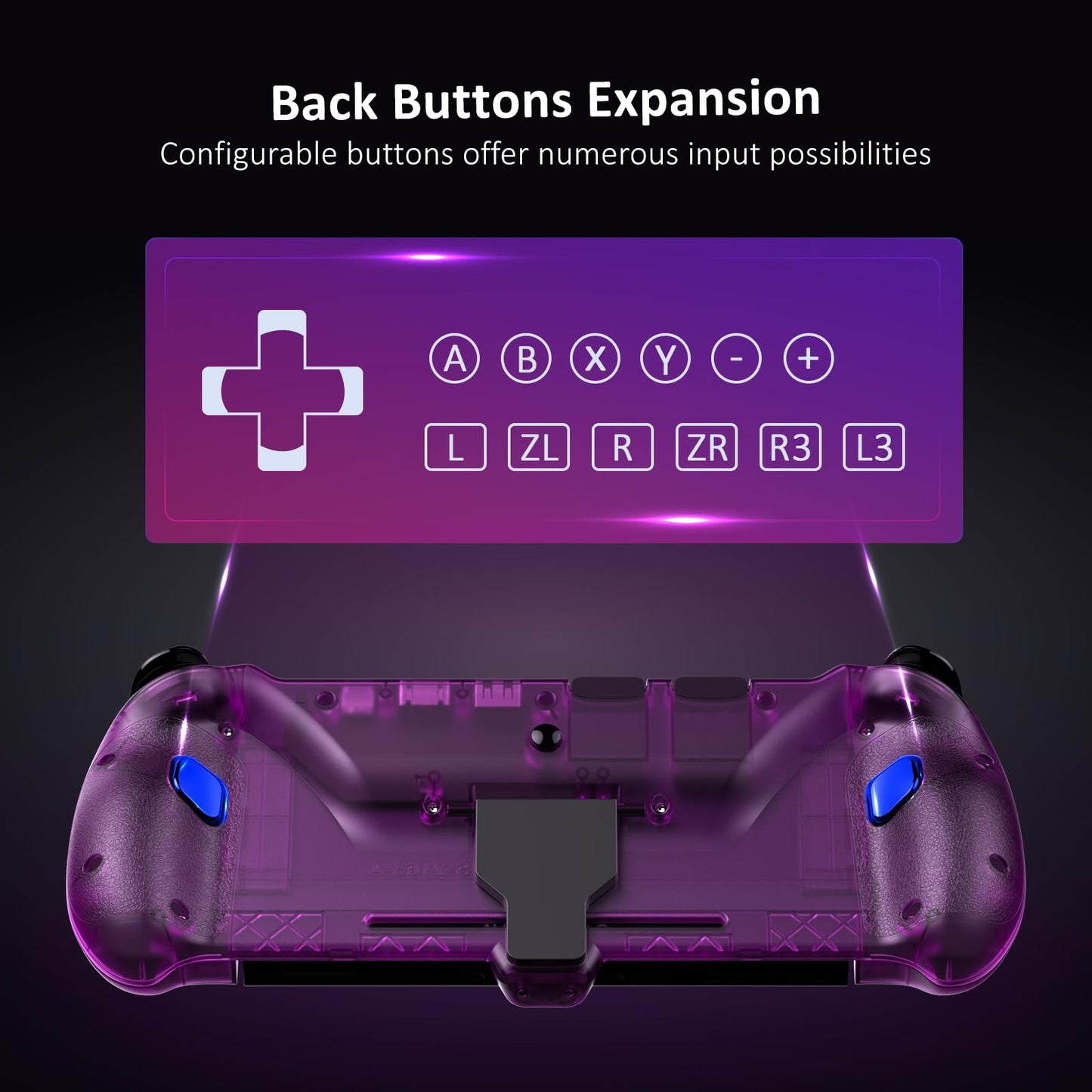 NexiGo Hall Effect Gripcon Joystick with Kickstand & HDMI Out, 4K/1080P, Purple, Model 2163 PUR Hall