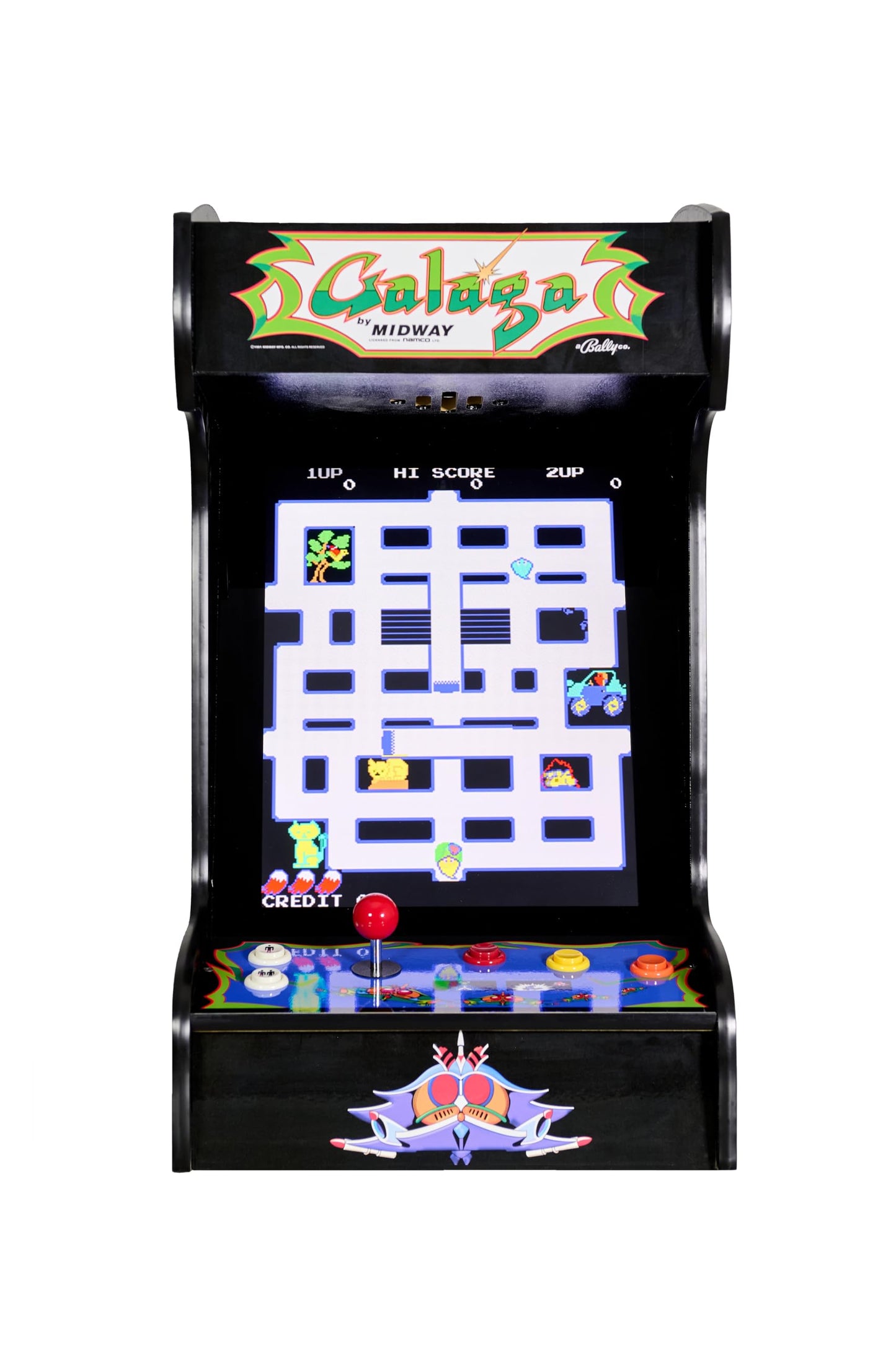 Doc and Pies Arcade Factory Classic Home Arcade Machine - 412 Retro Games, Full Size LCD Screen, Tabletop/Bartop, Black