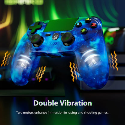 CHENGDAO Wireless Controller for PS4 - RoyaBlue Style, Double Shock, Touch Pad, Audio Function, Compatible with PS4/Pro/Slim/PC