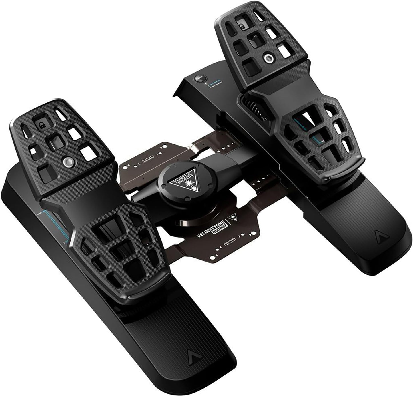 Turtle Beach VelocityOne Universal Rudder Pedals - Smooth Rudder Axis, Adjustable Brakes, Black, Model TBS-0718-05 for Windows & Xbox