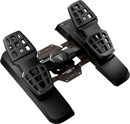Turtle Beach VelocityOne Universal Rudder Pedals - Smooth Rudder Axis, Adjustable Brakes, Black, Model TBS-0718-05 for Windows & Xbox