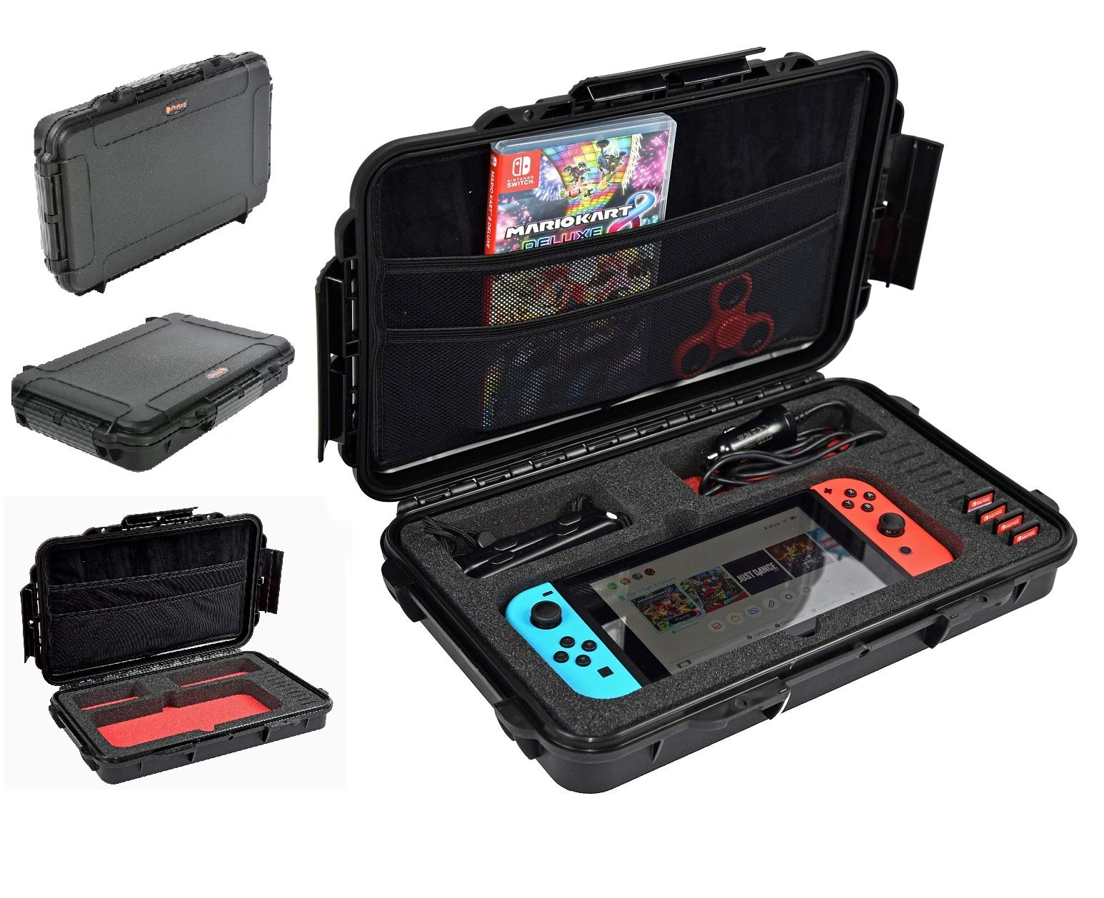 Elephant Cases Waterproof hard Case for Nintendo Switch with Lid Organizer Protective Hard Portable hard shell case Pouch