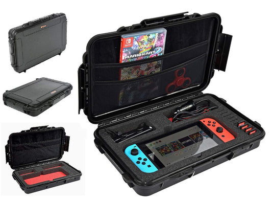 Elephant Cases Waterproof hard Case for Nintendo Switch with Lid Organizer Protective Hard Portable hard shell case Pouch