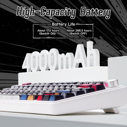 LEOBOG Aula F75 Wireless Mechanical Gaming Keyboard, 75% Layout, RGB Backlit, Hot Swappable, Bluetooth/2.4GHz, Creamy Sound - Reaper Switches