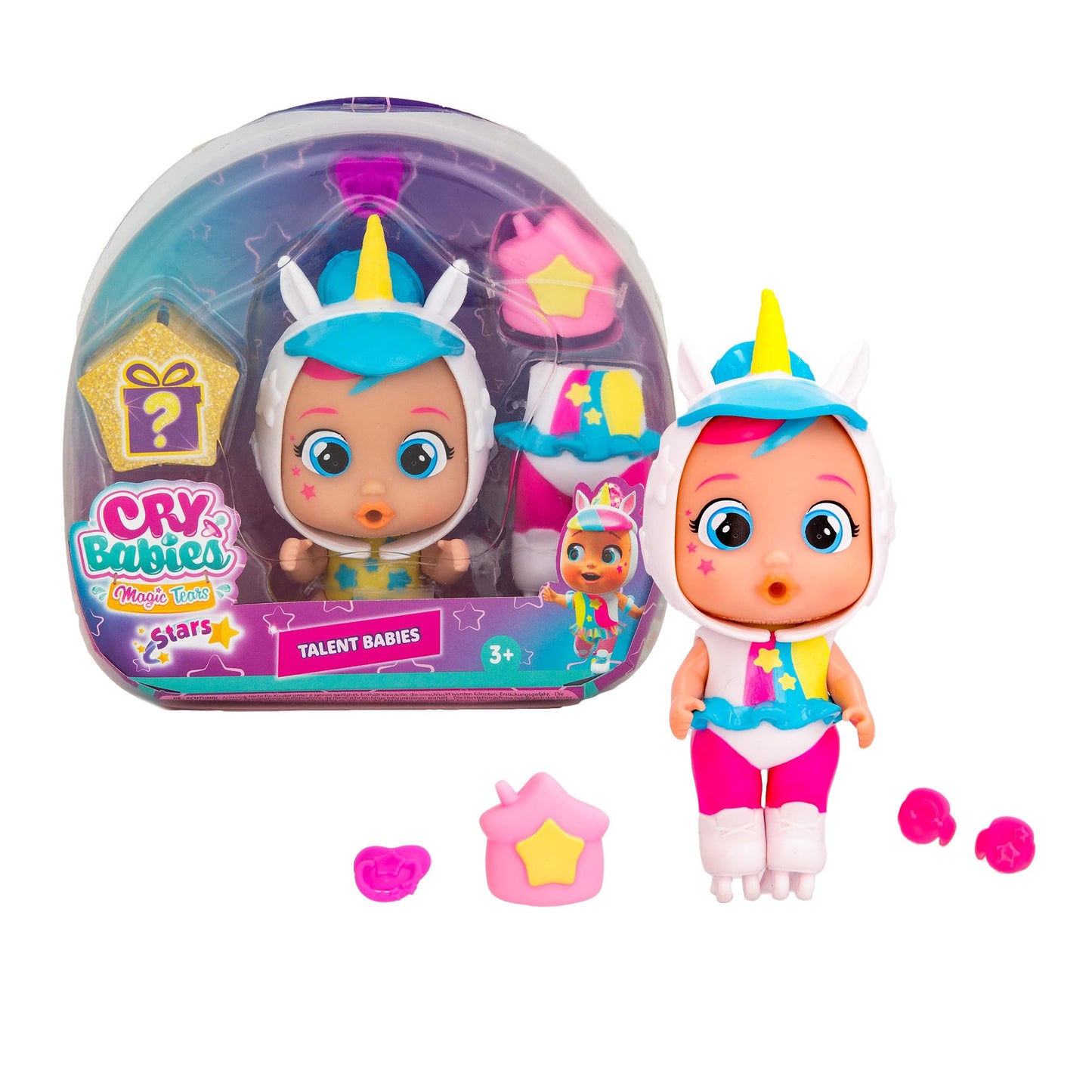 Cry Babies Magic Tears Talent Babies, Dreamy - 6+ Surprises, Accessories, Great Gift for Kids Ages 3+
