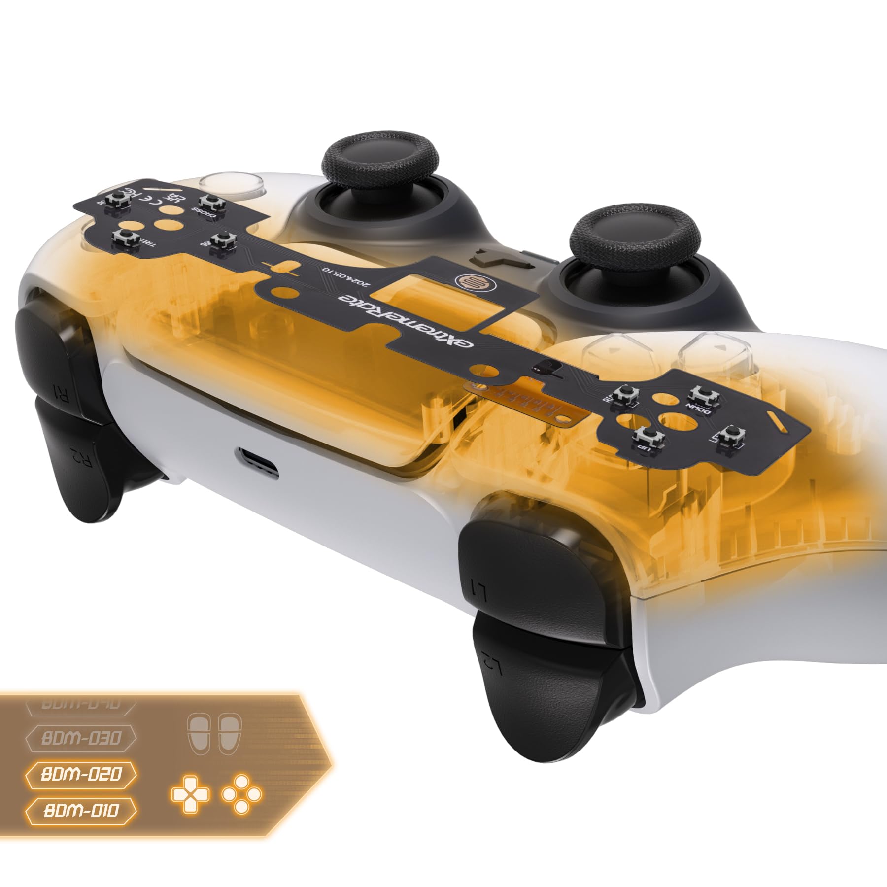 eXtremeRate Face Clicky Kit V3 for PS5 Controller BDM-010 BDM-020 Face Buttons  Custom Hard Silicone Tactile Switch Dpad Action Buttons Mouse Click Kit for PS5 Controller BDM 010 020 - NO Controller