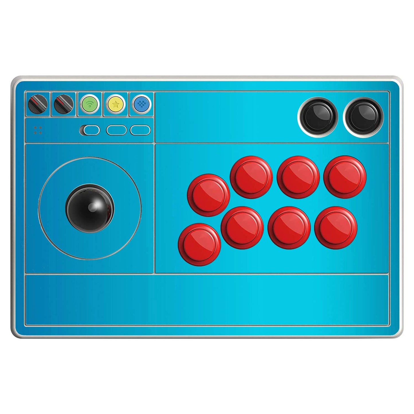 SopiGuard Sticker Skin for 8BitDo Arcade Stick Top Panel Only Vinyl Decal Wrap (Satin Ocean Shimmer)