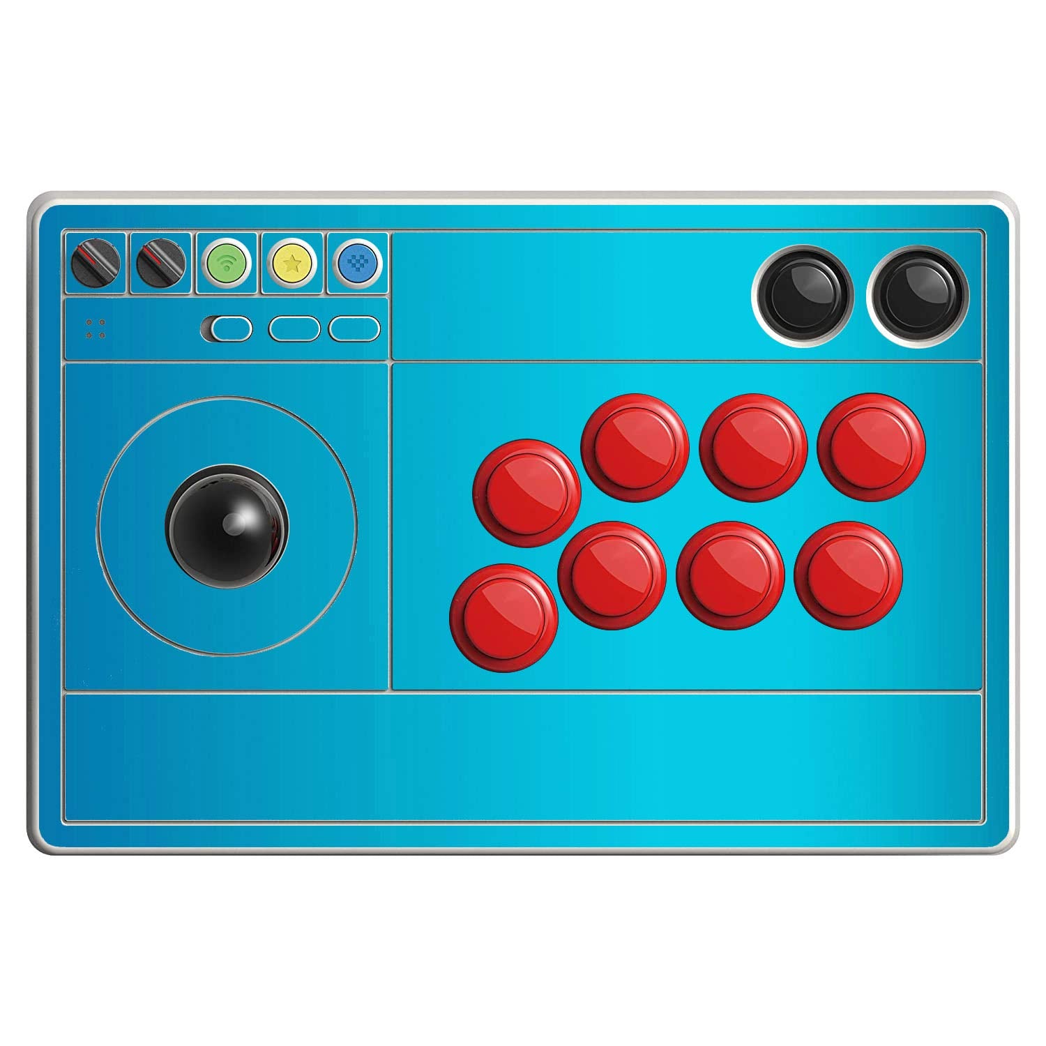 SopiGuard Sticker Skin for 8BitDo Arcade Stick Top Panel Only Vinyl Decal Wrap (Satin Ocean Shimmer)