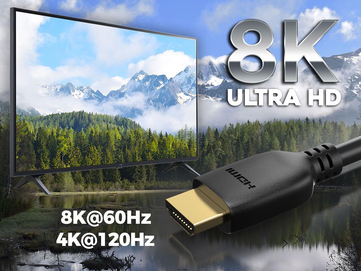 BRENDAZ HDMI Cable with Ethernet & USB + Power Cord Set for PS4 Pro/PS4 - 6 Feet, Black