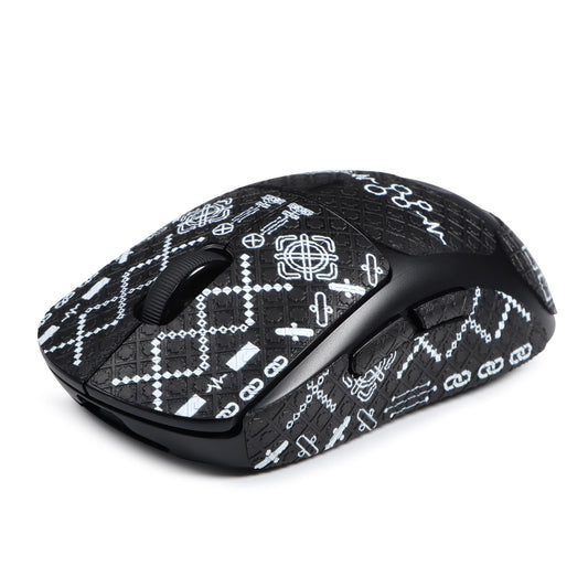 immoenuc Mouse Grip Tape for Logitech G Pro Wireless - Anti-Slip, Pre-Cut, Sweat-Resistant, Floral Printing Pattern