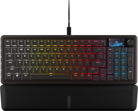 Corsair Vanguard 96 Wired Mechanical Gaming Keyboard - 96% Layout, MLX Plasma Linear Switches, 8000Hz Polling, LCD Display, Virt