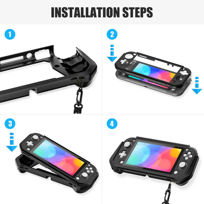 EveClap Switch Lite Protective Case - Shockproof Hard Grip - Black - Model LITE-Black-1