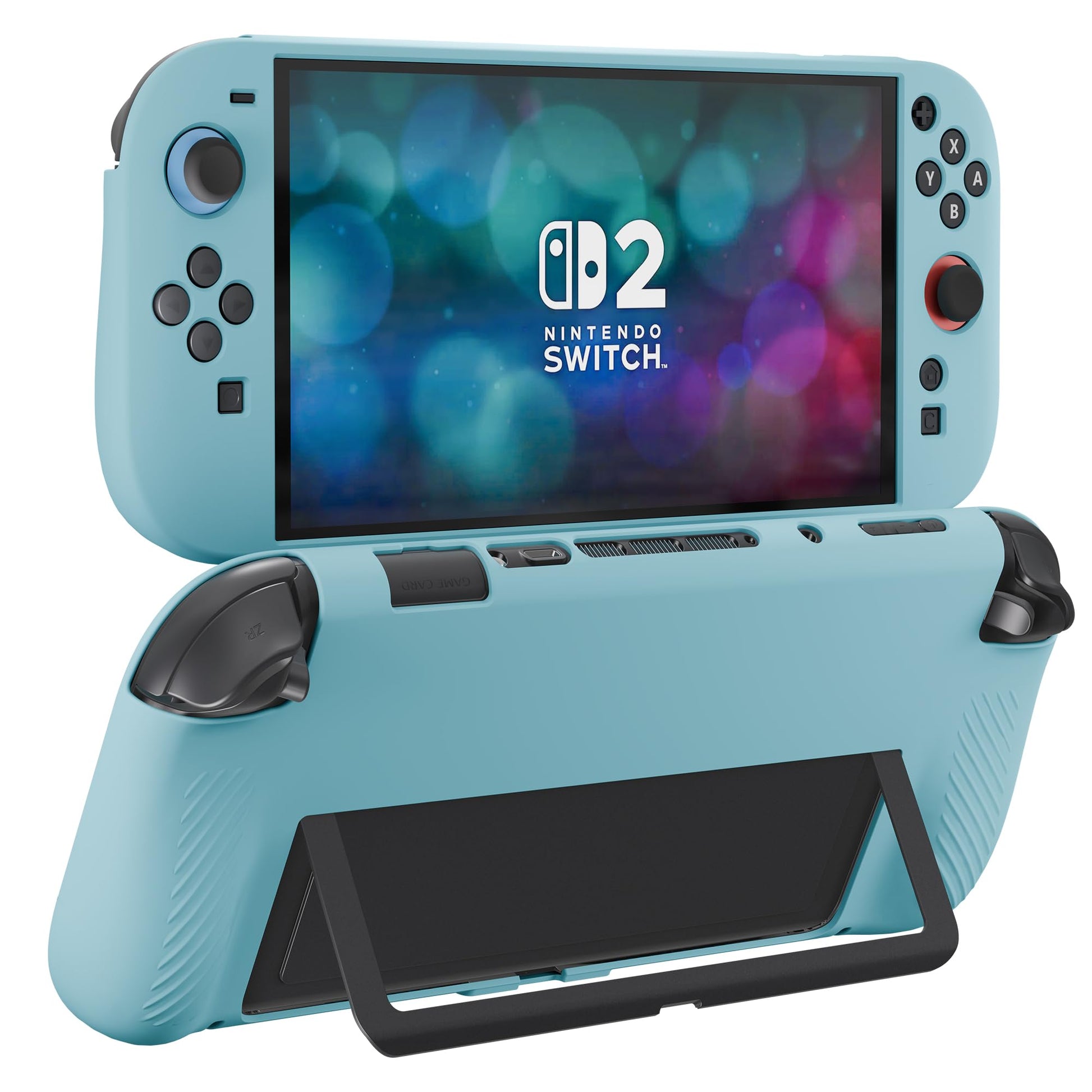 DaierTek Silicone Cover for Nintendo Switch 2 2025 Blue Protective Case Soft Grip Rubber Protector Compatible with Switch2