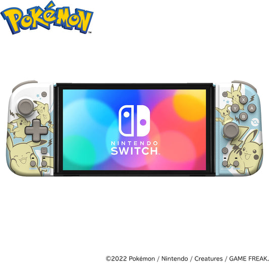 HORI Nintendo Switch Split Pad Compact Controller (Pikachu & Mimikyu) - Ergonomic, Multicolor, Model NSW-410U, Officially Licensed