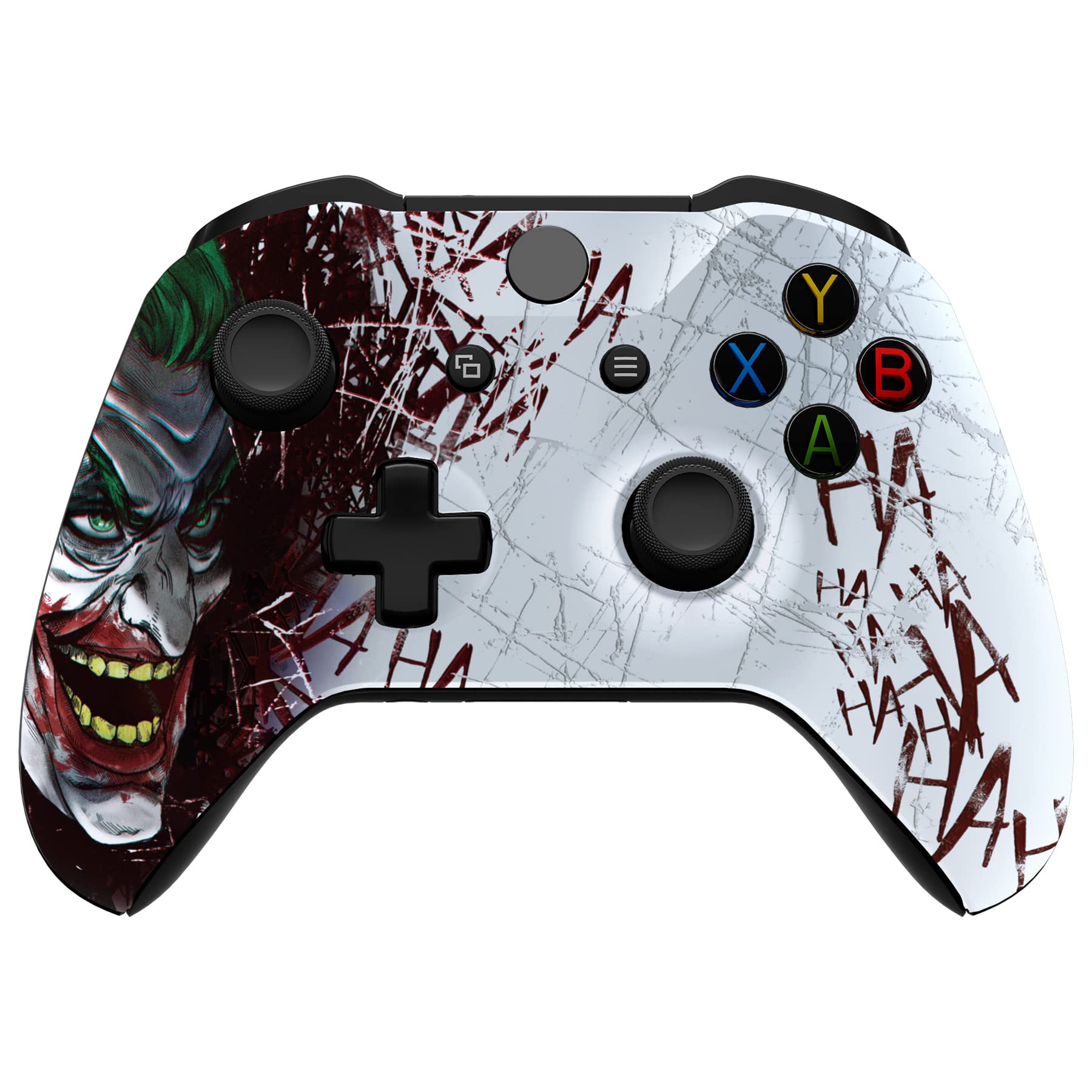 eXtremeRate Clown Hahaha Patterned Front Housing Shell Case for Xbox One S/X Controller  Soft Touch Faceplate Cover Replacement Kit for Xbox One S/X Controller (Model 1708) - Controller NOT Included