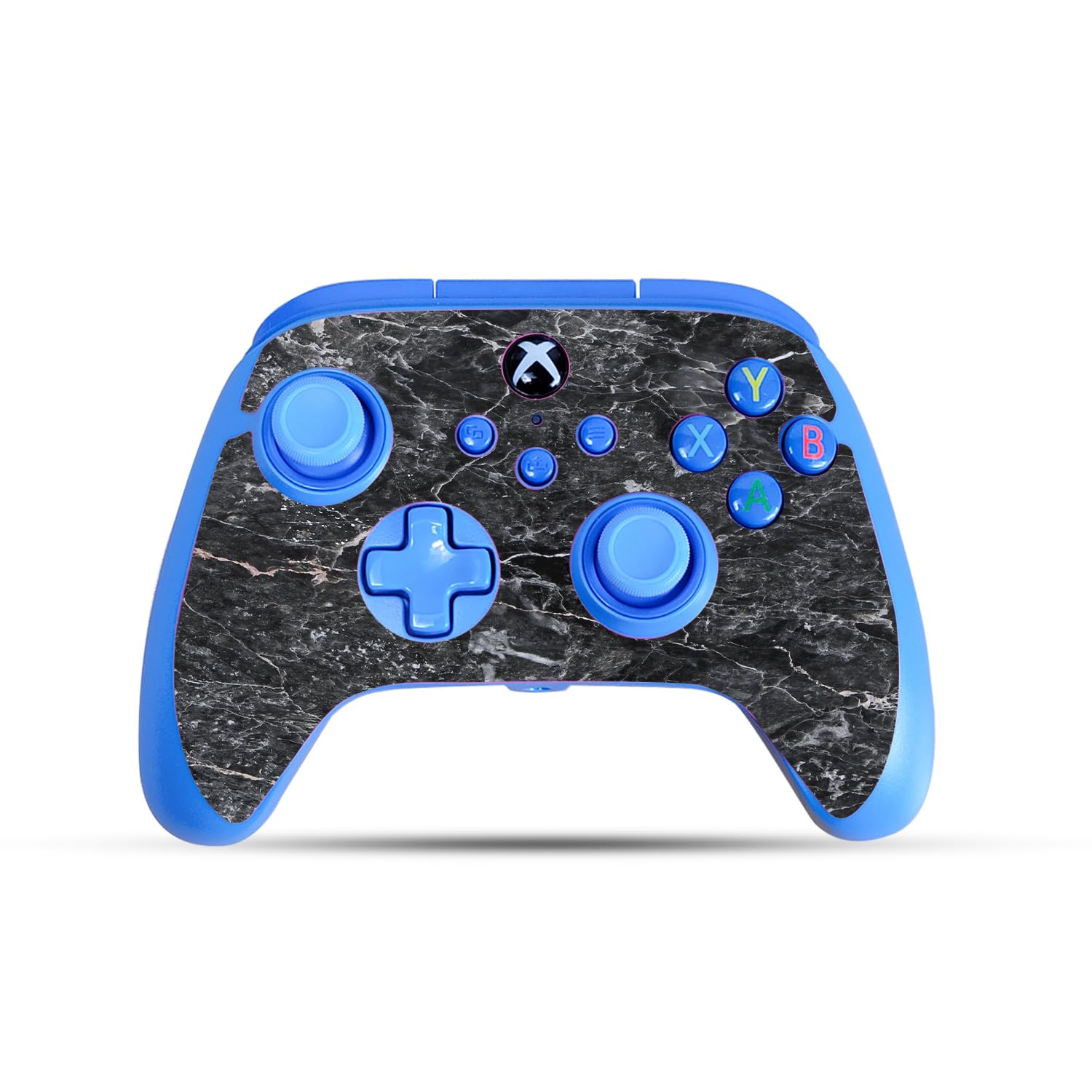 Gaming Skin Compatible with PowerA Xbox Series X|S Enhanced Wired Controller - Onyx Marble - Premium 3M Vinyl Protective Wrap Decal Cover - Easy to Apply | Crafted in The USA by MightySkins