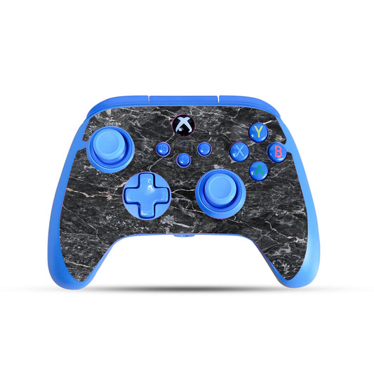 Gaming Skin Compatible with PowerA Xbox Series X|S Enhanced Wired Controller - Onyx Marble - Premium 3M Vinyl Protective Wrap Decal Cover - Easy to Apply | Crafted in The USA by MightySkins