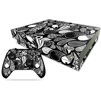 MIGHTY SKINS Xbox One X Skin - Durable Vinyl Decal Wrap, Easy Apply/Remove, Drops Design, Model MIXBONXCMB-Drops