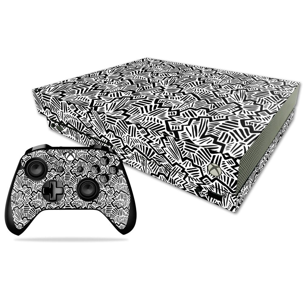 MIGHTY SKINS Xbox One X Skin - Abstract Black Vinyl Decal Wrap, Durable & Protective, Easy to Apply - Model MIXBONXCMB-Abstract Black
