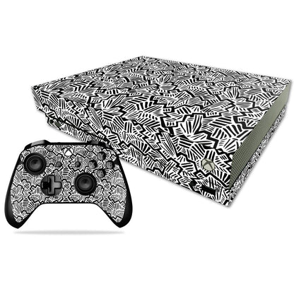 MIGHTY SKINS Xbox One X Skin - Abstract Black Vinyl Decal Wrap, Durable & Protective, Easy to Apply - Model MIXBONXCMB-Abstract Black