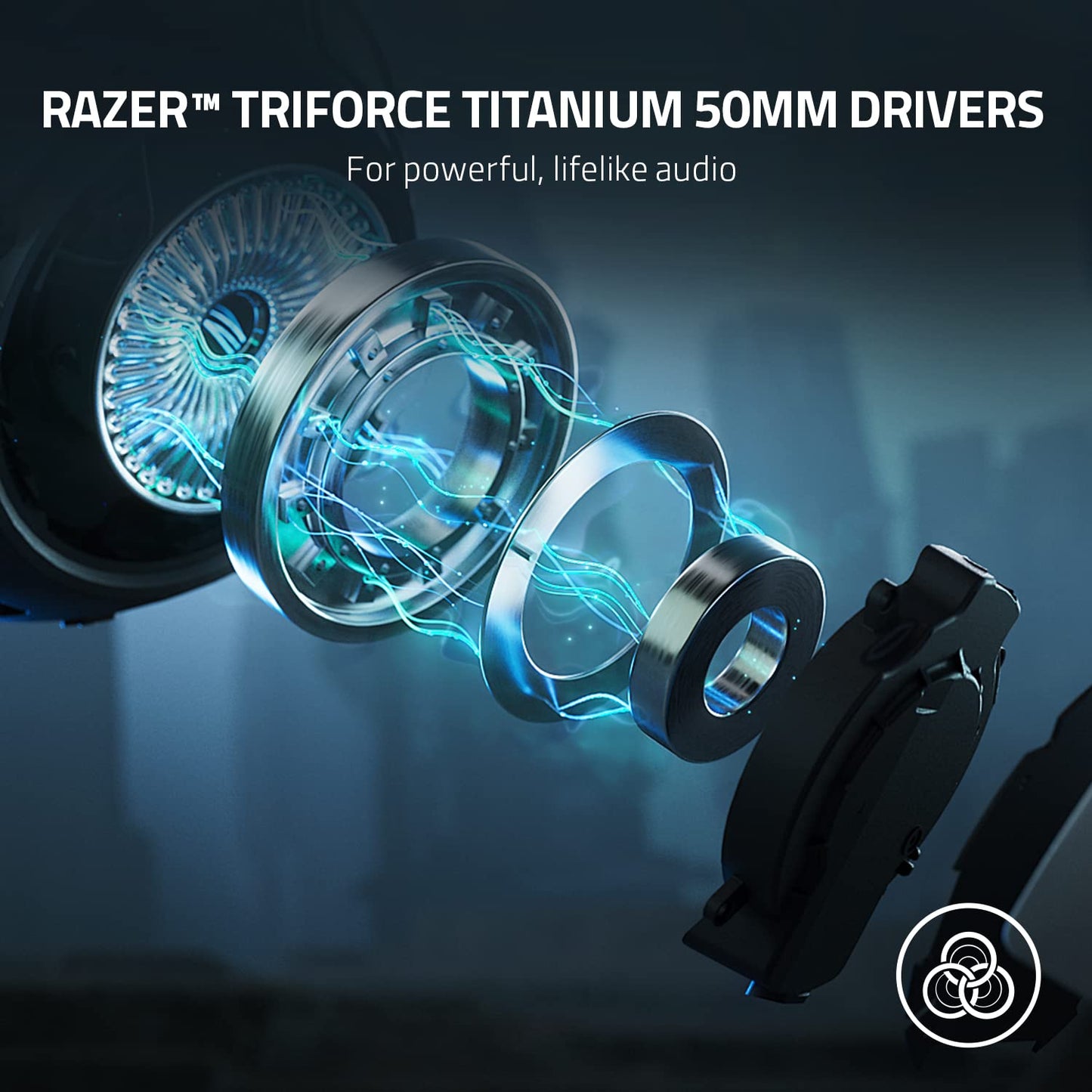 Razer Kaira Pro Wireless Gaming Headset - Haptics, 50mm Drivers, Detachable Mic, 2.4GHz/Bluetooth, White/Black, RZ04-040301