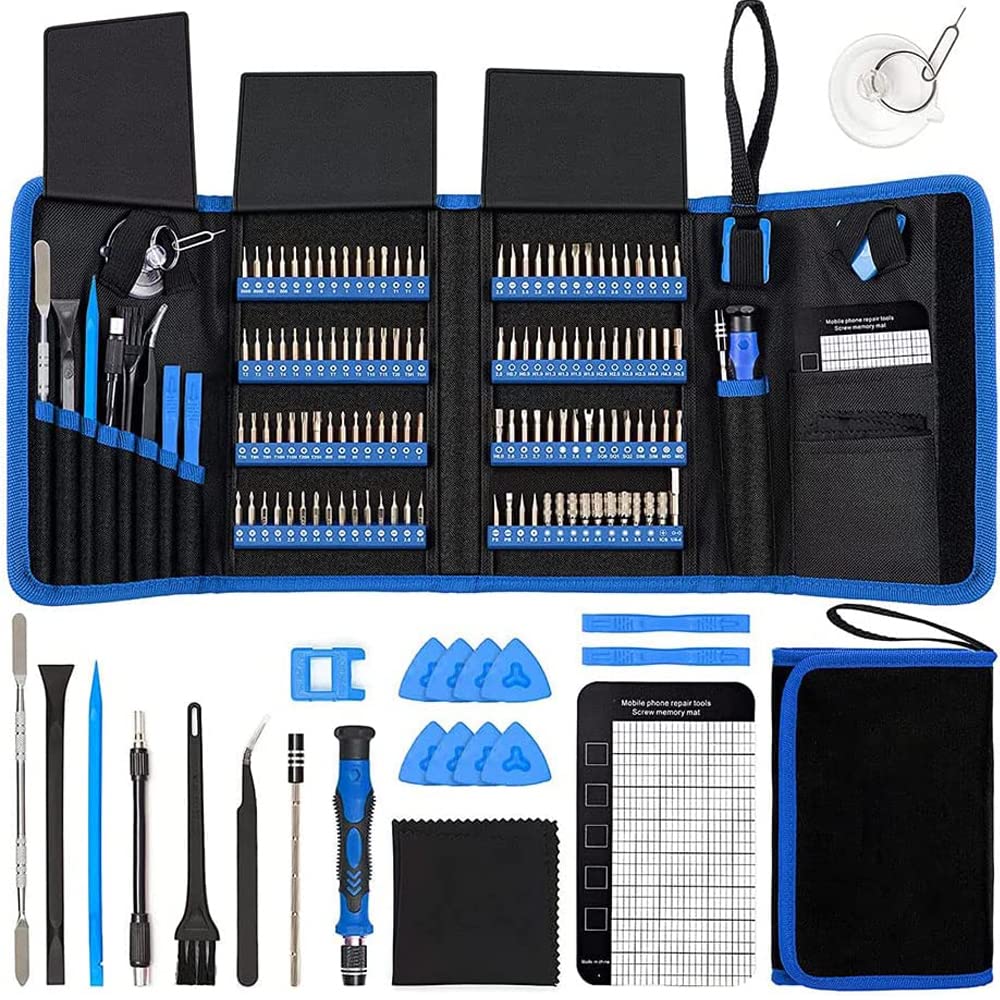 Pardarsey Screwdriver Sets 142-Piece Electronics Precision Screwdriver with 120 Bits Magnetic Repair Tool Kit Compatible For iPhone  MacBook  Computer  Laptop  PC  Tablet  PS4  Xbox  Nintendo