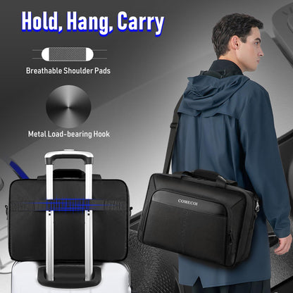 COMECOI PS5 Carrying Case - Large Dark Black Travel Storage Bag for Console, Controllers & Accessories, Model HX0001
