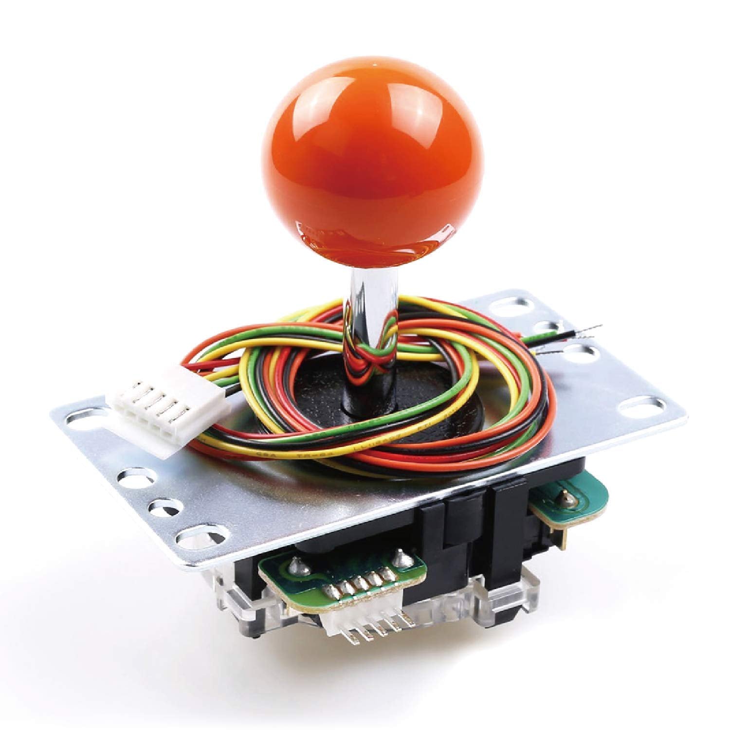 SANWA JLF-TP-8YT Original Joystick Orange - for Arcade Jamma Game 4 & 8 Way Adjustable  Compatible with Catz Mad SF4 Tournament Joystick (Orange Ball Top) SatNWA