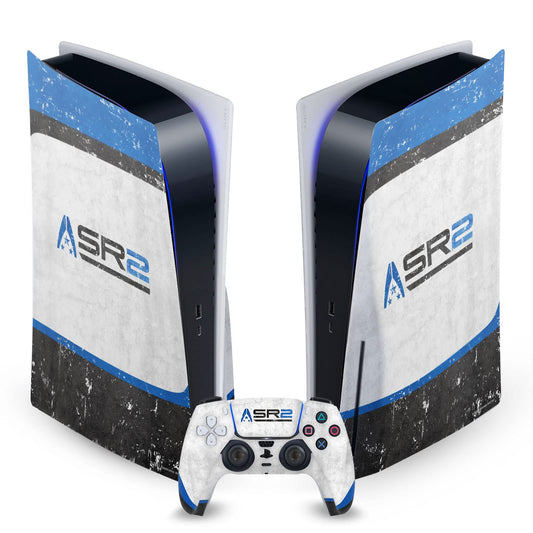 Head Case Designs Officially Licensed EA Bioware Mass Effect SR2 Normandy 3 Badges And Logos Vinyl Faceplate Sticker Gaming Skin Decal Cover Compatible With PS5 Disc Console & DualSense