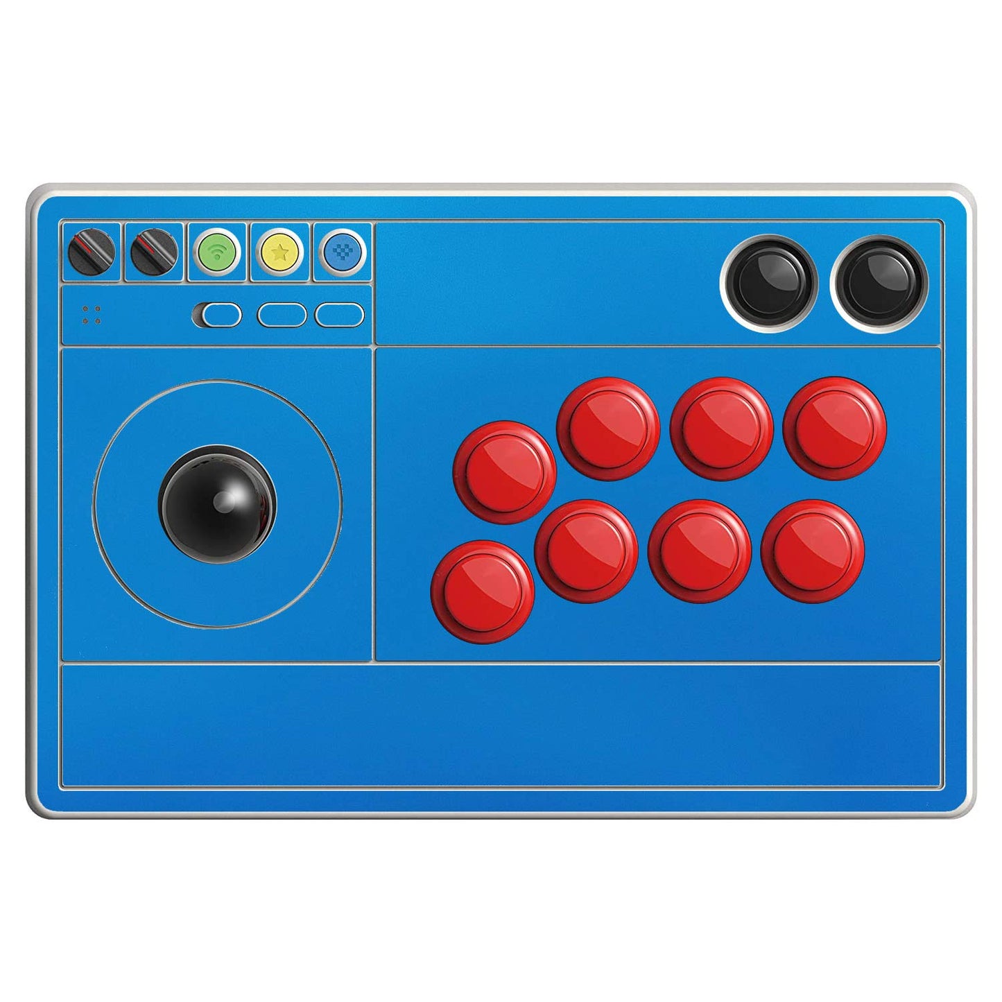 SopiGuard Sticker Skin for 8BitDo Arcade Stick Top Panel Only Vinyl Decal Wrap (Matte Blue)