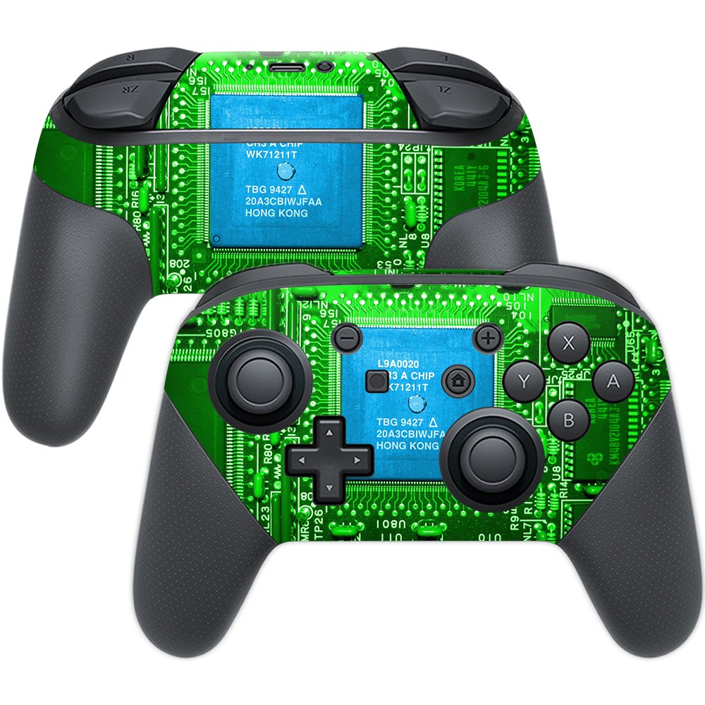 MightySkins Skin Compatible with Nintendo Switch Pro Controller - Circuit Board | Protective, Durable, and Unique Vinyl Decal wr