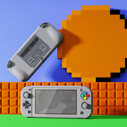 PlayVital ZealProtect Case for Nintendo Switch Lite, Hard Shell, Ergonomic Grip, with Screen Protector & Caps - SFC SNES Classic EU Style