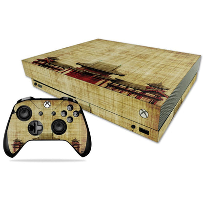 MIGHTY SKINS Xbox One X Skin - Japanese Pagoda Vinyl Decal Wrap, Durable & Easy to Apply, Model: MIXBONXCMB-Japanese Pagoda