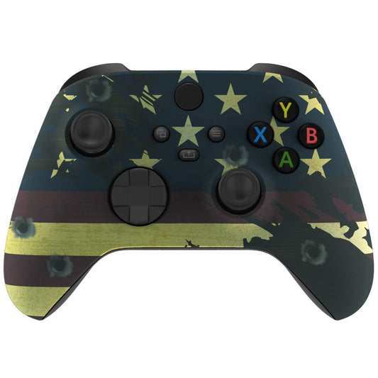 eXtremeRate Replacement Shell for Xbox Series X & S Controller - Unleash Your Style - US Flag The Stars & Stripes Custom Front H