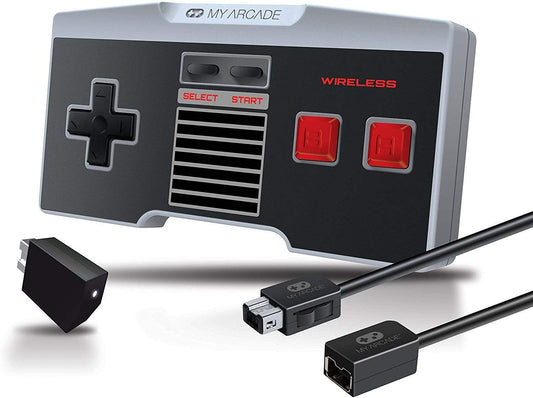 My Arcade GamePad Combo Kit - Wireless Controller + 10 Foot Extension Cable for the NES Classic Edition System